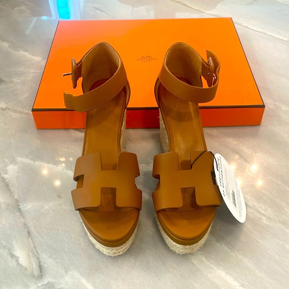Hermés goat skin doll Espadrilles 60 // Style is no longer manufactured